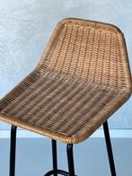 Rohe barkruk Dirk van Sliedregt vintage kruk retro barstool, Metaal, Gebruikt, Met voetsteun, 60 tot 90 cm