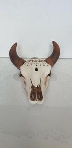 2311)led schedelhoofd buffel stier decoratie figuur, Antiek en Kunst, Ophalen of Verzenden