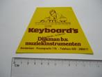 sticker oud DIJKMAN keyboard piano muziek instrument mokum, Verzamelen, Verzenden, Zo goed als nieuw, Bedrijf of Vereniging