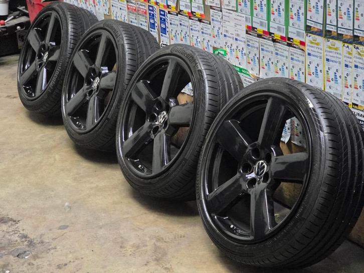 5x100 Old RS6 VW polo/Audi A1(18 inch)+Continental zomerband, Auto-onderdelen, Banden en Velgen, Banden en Velgen, Zomerbanden