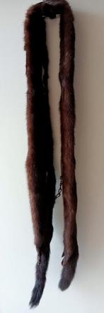 Antieke nerts bont sjaal 170 cm bruin, Antiek en Kunst, Antiek | Kleding en Accessoires, Ophalen of Verzenden