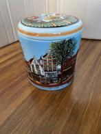 Aardewerk stroopwafel pot chroom handpainted, Ophalen of Verzenden