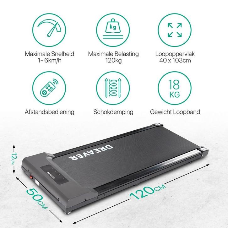 Dreaver S310 loopband + antislipmat + zo goed als nieuw!, Sport en Fitness, Fitnessapparatuur, Zo goed als nieuw, Loopband, Ophalen