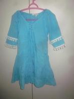 Nieuw aqua/wit jurkje No-Labelcompany maat 98/104, Kinderen en Baby's, Kinderkleding | Maat 98, No-Labelcompany, Meisje, Nieuw