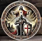 Medaillon De Orde van de Tempeliers met Christus achtergrond, Ophalen of Verzenden, Nieuw, Sieraad