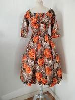 Vintage originele jaren 50 jurk met bolero jasje, mt.ca.36, Ophalen of Verzenden, Dames, Vintage antiek oud