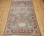 Vintage handgeknoopt perzisch tapijt kirman antiek 213x135, Info@SlatsAntiek.nl, 100 tot 150 cm, Perzisch, 200 cm of meer