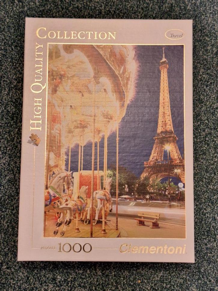 Clementoni High Quality Collection - Parijs bij nacht 1000st, Hobby en Vrije tijd, Denksport en Puzzels, Zo goed als nieuw, Legpuzzel