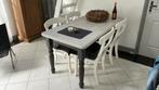 LEUKE BROCANTE TAFEL MET 4 STOELEN TAFEL MET LADE, Huis en Inrichting, Tafels | Eettafels, Ophalen of Verzenden, Zo goed als nieuw