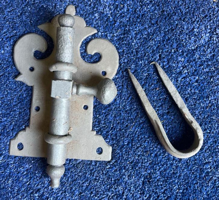 Smeedijzeren scharnier en kram – oud beslag ️, Antiek en Kunst, Antiek | Gereedschap en Instrumenten, Ophalen