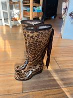 Hippe regenlaarzen luipaardprint wedge hak mt 37, Kleding | Dames, Schoenen, Bruin, Ophalen of Verzenden, Regenlaarzen, Onbekend