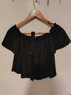 Zwart Bershka topje met ketting detail - XS, Kleding | Dames, Tops, Ophalen, Zwart, Bershka, Zo goed als nieuw