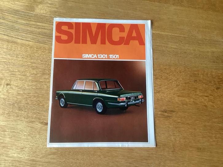 Simca 1301/1501 Leaflet 1968, Boeken, Auto's | Folders en Tijdschriften, Gelezen, Ophalen of Verzenden