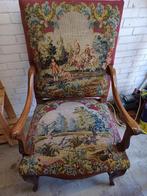 Fauteuil , antiek geborduurd., Antiek en Kunst, Ophalen