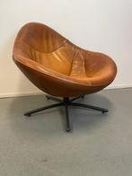 2x Label Hidde Fauteuil Cognac Leer - Zwart, Huis en Inrichting, Fauteuils, Niet ingevuld, Niet ingevuld, Leer, Ophalen of Verzenden