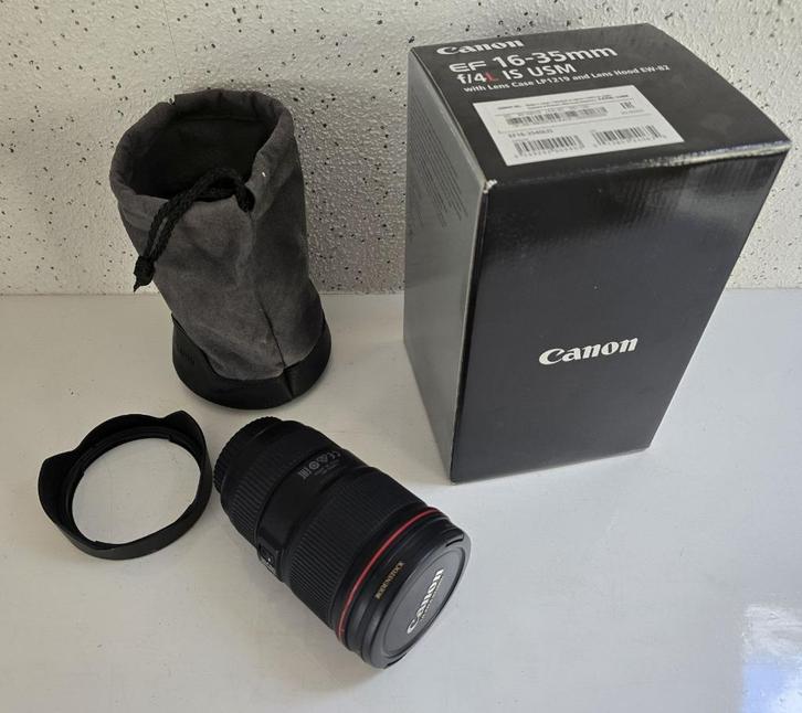 Canon EF 16-35mm f/4L IS USM – In absolute nieuwstaat, Audio, Tv en Foto, Fotografie | Lenzen en Objectieven, Zo goed als nieuw