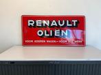 Vintage Renault Oliën Emaille Reclamebord, Antiek en Kunst, Ophalen