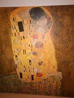 Klimmt the kiss schilderij op canvas, Antiek en Kunst, Kunst | Schilderijen | Abstract, Ophalen