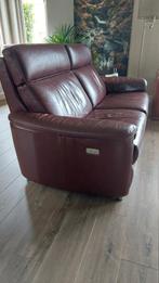 Elektrische verstelbare lederen relax bank, Ophalen, Gebruikt, Tweepersoons, Rechte bank
