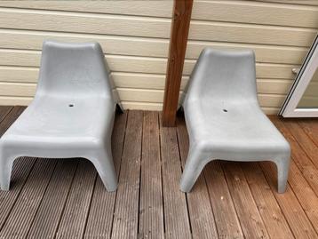 2 IKEA Vago tuinstoelen - Grijs beschikbaar voor biedingen