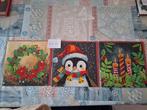 Set van 3 kerst diamond painting kaarten, Ophalen of Verzenden, Nieuw, Kerst
