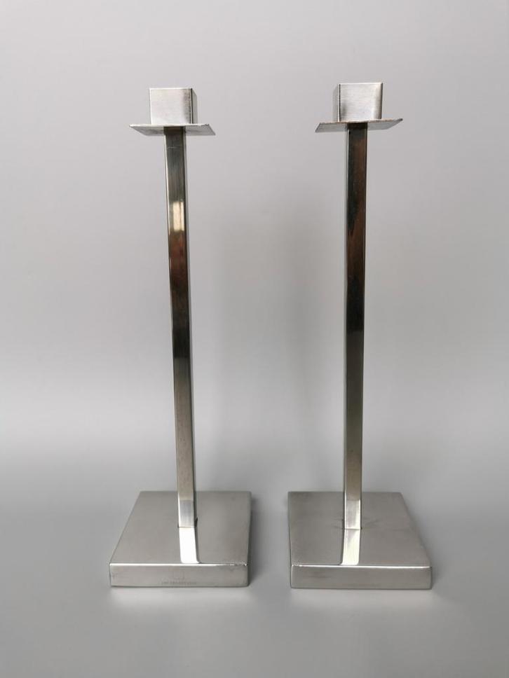 Set Jan des Bouvrie kandelaren kubistisch design, Huis en Inrichting, Woonaccessoires | Kandelaars en Kaarsen, Minder dan 25 cm