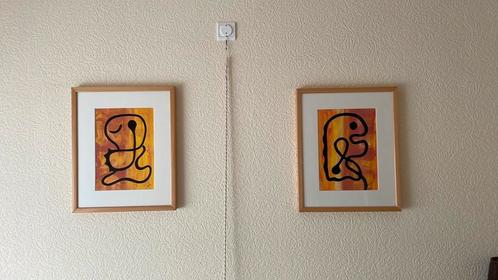 2 abstracte schilderijen, Antiek en Kunst, Kunst | Schilderijen | Abstract, Ophalen