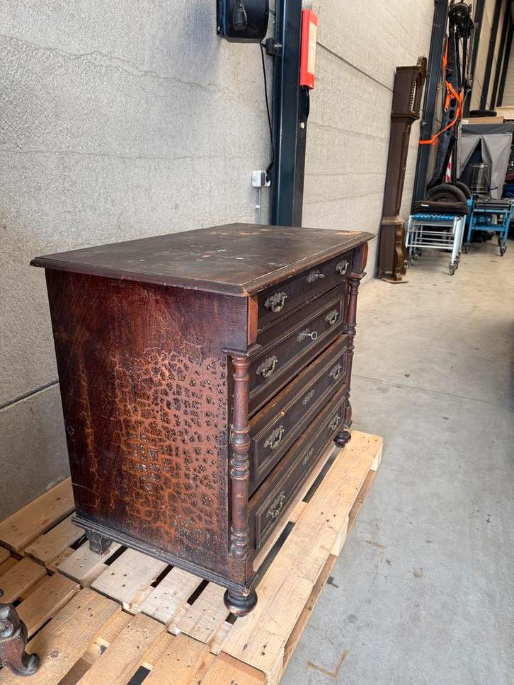 Antieke Duitse Zuilen Commode - Bierverf, Antiek en Kunst, Antiek | Meubels | Kasten, Ophalen