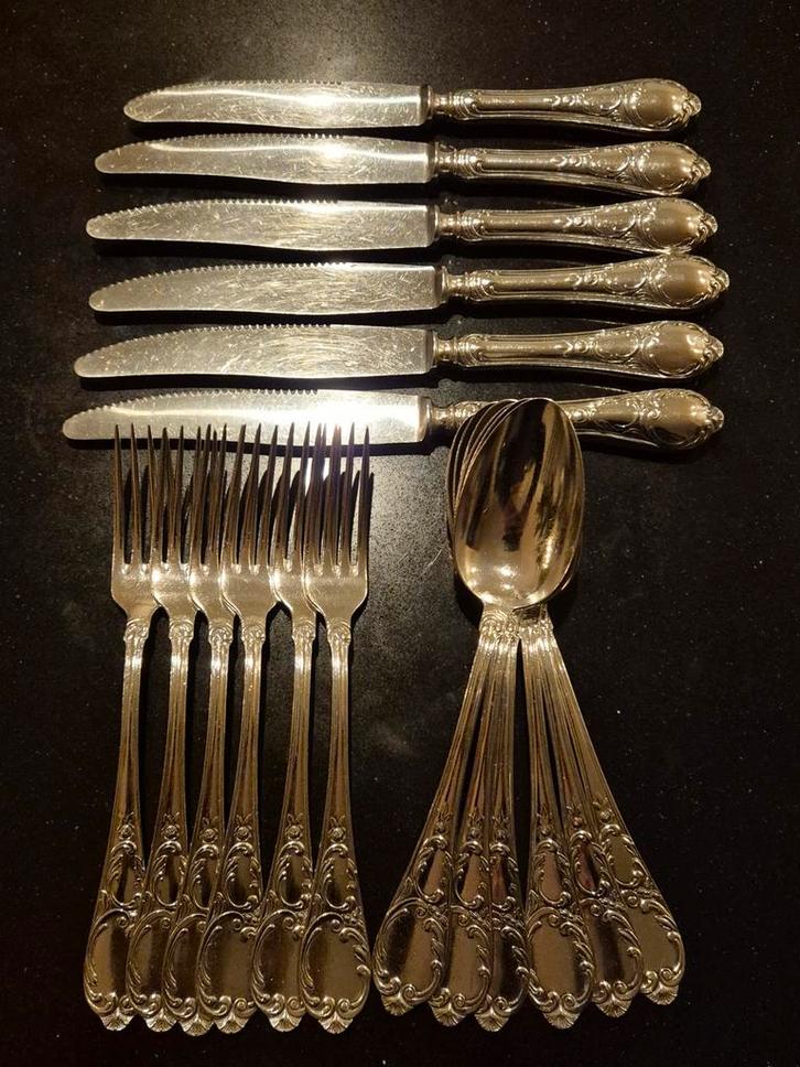 Vintage Zilveren Bestekset - 18-delig, Antiek en Kunst, Antiek | Bestek, Ophalen of Verzenden