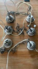 6 antieke hanglampen, Huis en Inrichting, Lampen | Hanglampen, Ophalen of Verzenden, Zo goed als nieuw, Minder dan 50 cm