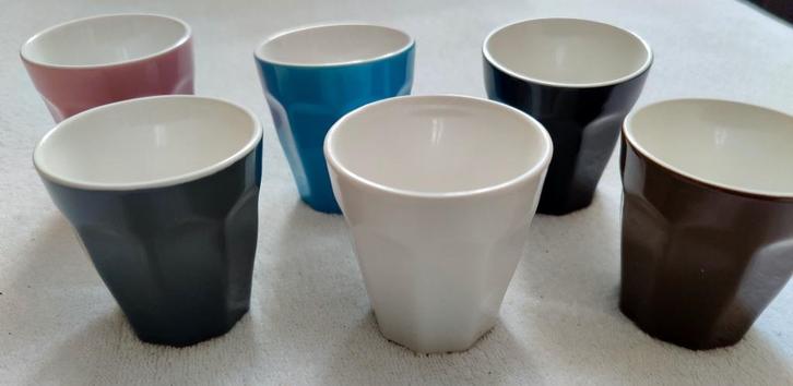 ZGAN Zes espresso kopjes, Huis en Inrichting, Keuken | Servies, Zo goed als nieuw, Kop(pen) en/of Schotel(s), Overige stijlen