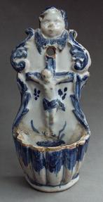 Om 1675 - 1725 Faience Wijwaterbak Wijwater Bak Wijwatervat, Ophalen of Verzenden