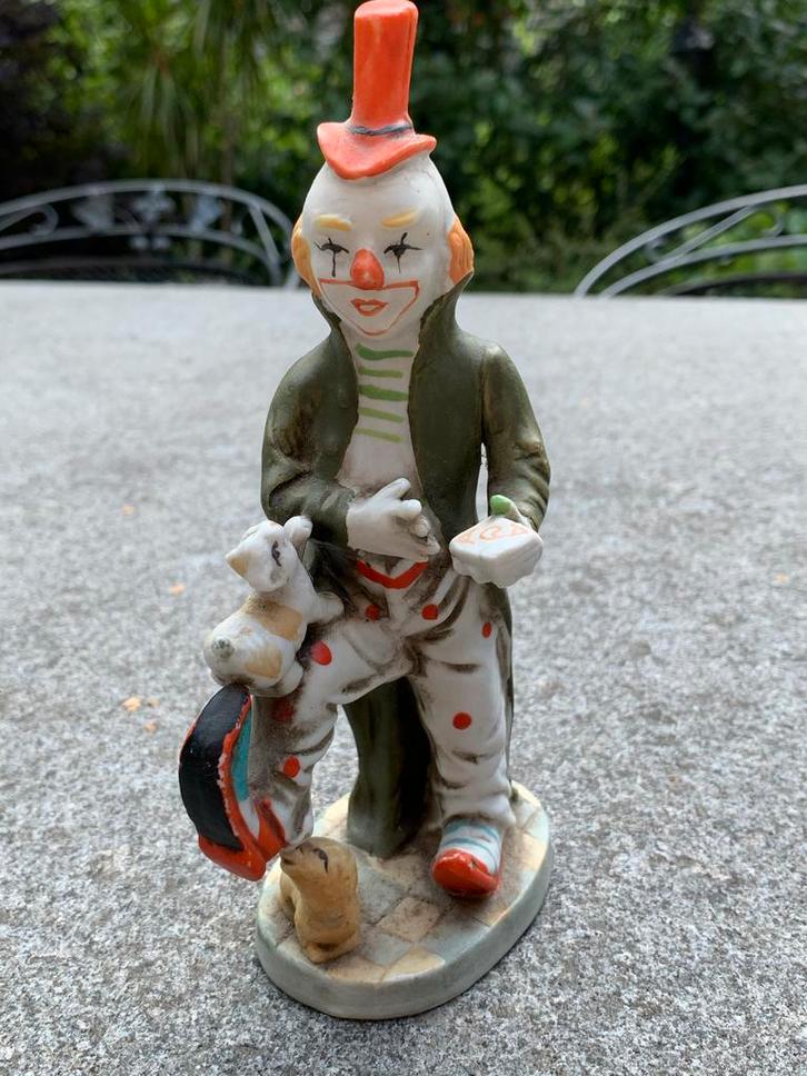 Porseleinen Clown - 20 cm - Uitstekende Staat, Antiek en Kunst, Kunst | Beelden en Houtsnijwerken, Ophalen of Verzenden