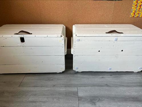 Houten legerkisten, Huis en Inrichting, Woonaccessoires | Kisten, Zo goed als nieuw, Minder dan 50 cm, Ophalen