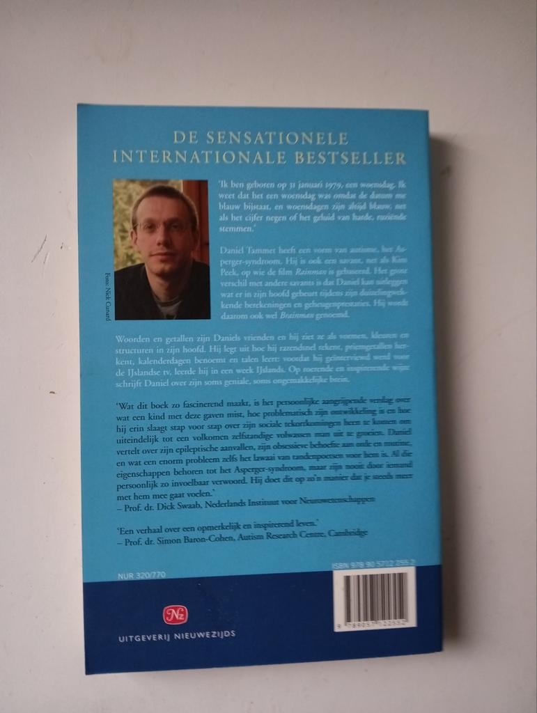 Daniel Tammet - Op een blauwe dag geboren, Boeken, Ophalen of Verzenden, Zo goed als nieuw, Daniel Tammet