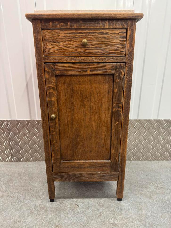 Art Deco Nachtkastje Amsterdamse School Stijl, Huis en Inrichting, Kasten | Dressoirs, Gebruikt, Minder dan 50 cm, 25 tot 50 cm