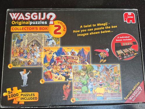 WASGIJ collector's box 3x1000 st. Orginal puzzels COMPLEET!, Hobby en Vrije tijd, Denksport en Puzzels, Gebruikt, Legpuzzel, Meer dan 1500 stukjes