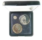 Nederland Zilverset Emma & Willem III & Wilhelmina in casset, Postzegels en Munten, Munten | Nederland, Setje, Zilver, Koningin Wilhelmina
