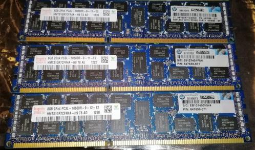 3 x 8gb ddr3 L - R RAM geheugen - 1333Mhz, Computers en Software, RAM geheugen, Zo goed als nieuw, Desktop, 8 GB, DDR3, Ophalen of Verzenden