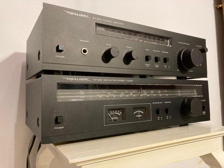 Realistic stereo tuner SA-900 en amplifier TM-900, Audio, Tv en Foto, Stereo-sets, Gebruikt, Tuner of Radio, Overige merken, Ophalen of Verzenden