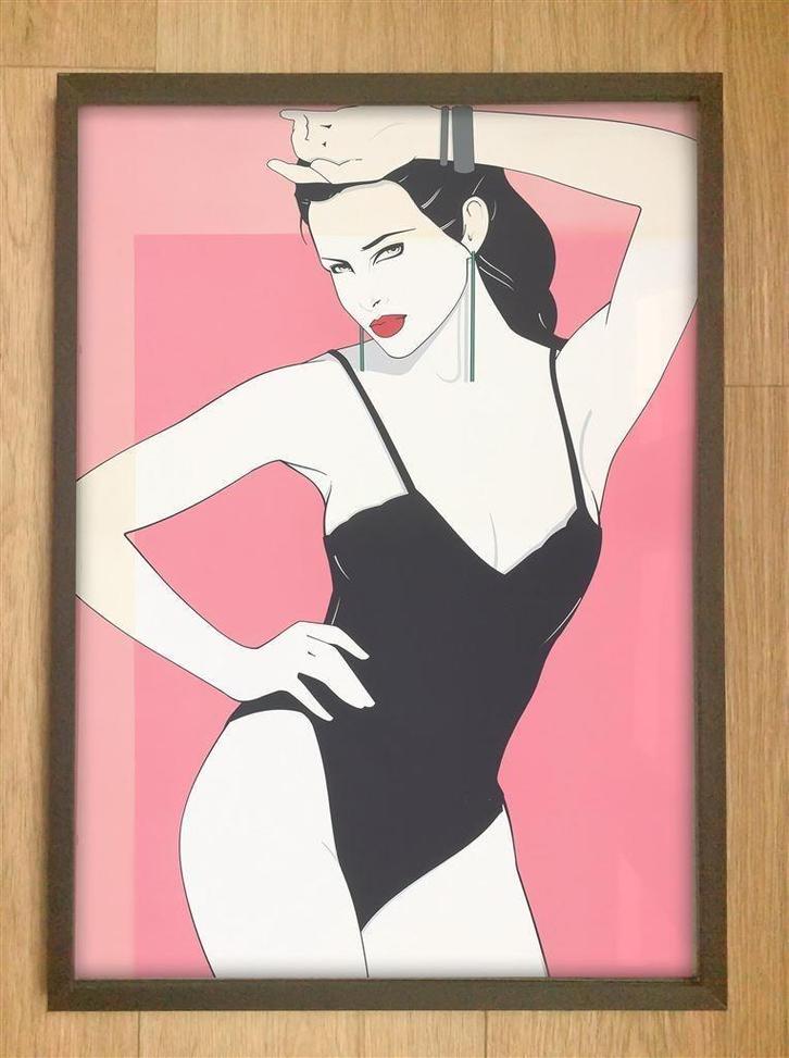 Patrick Nagel Deco Pop 80s Art Poster in Lijst, Verzamelen, Posters, Nieuw, Film en Tv, A1 t/m A3, Verzenden
