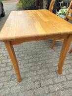 Eikenhout geloogde eettafel en stoelen, Huis en Inrichting, Ophalen, Gebruikt, 100 tot 150 cm, Eikenhout
