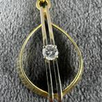 Gouden hanger | 14K* | 1,91gr | bicolor 1 brilj | 401113, Sieraden, Tassen en Uiterlijk, Kettinghangers, Ophalen of Verzenden