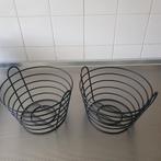 2 metalen fruitmanden, kleur zwart, ongebruikt !, Ophalen, Overige materialen, Mand, Rond