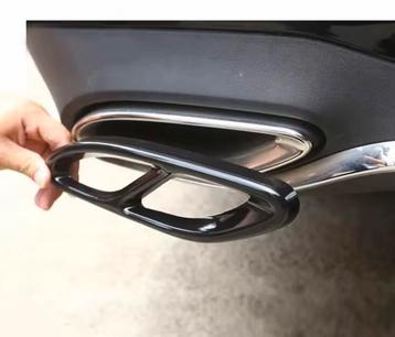Mercedes c klasse W205 uitlaat cover dubbel hoogglans zwart  beschikbaar voor biedingen