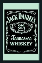 Jack Daniels logo reclame spiegel wanddeco cafe deco, Reclamebord, Info@deconoord.nl, Deco Noord, Nieuw