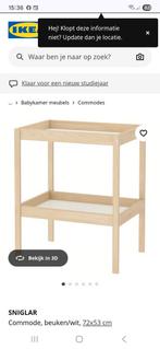 IKEA SNIGLAR Commode - Beuken/Wit - 72x53 cm, Kinderen en Baby's, Kinderkamer | Commodes en Kasten, Minder dan 90 cm, Minder dan 75 cm