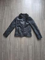Zwarte leren jas van de C&A in maat 164, C&A, Meisje, Ophalen of Verzenden, Zo goed als nieuw