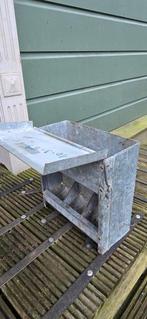 Oud metalen Frans voederbak voerbak kippen vogels, Ophalen of Verzenden