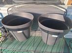 Drie bloembakken hoog en breed, Tuin en Terras, Tuin, Kunststof, Rond, Ophalen of Verzenden